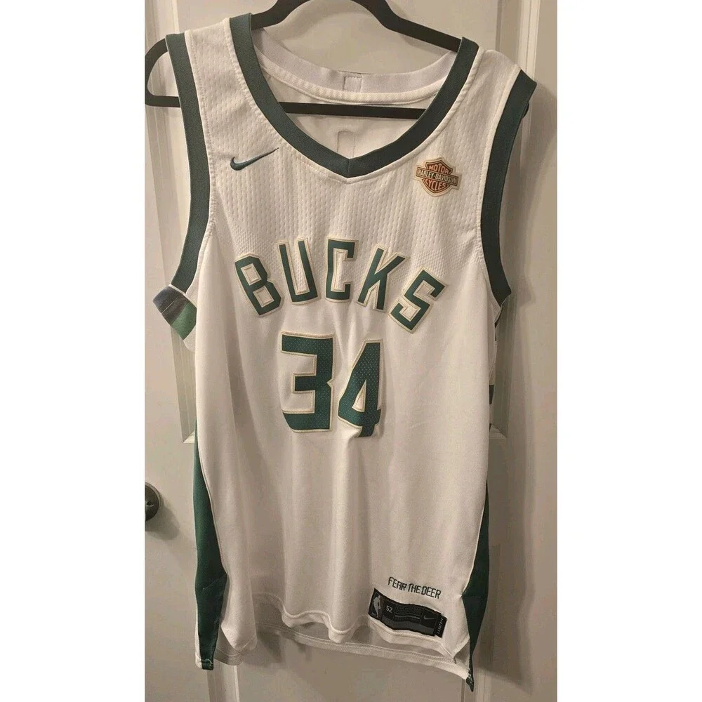 Giannis Antetokounmpo Mens Size 52 +4 BUCKS Adidas Swingman Jersey